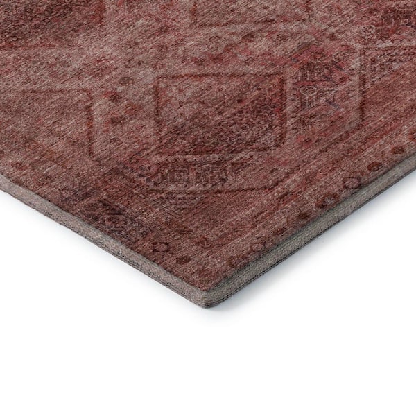 Mayfield Premium Machine Washable Abstract AMF2060 Pink 8 ft. x 10 ft. Area Rug