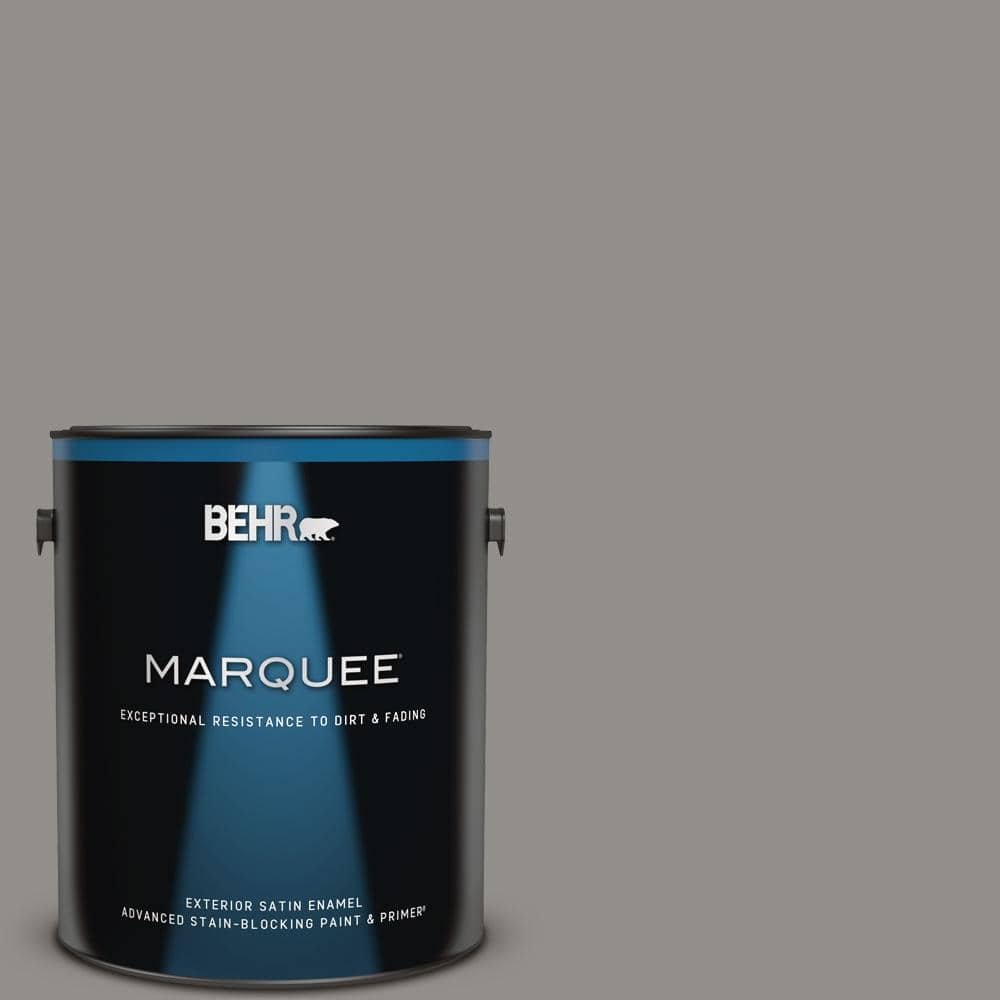 BEHR MARQUEE gal. Home Decorators Collection #HDC-AC-19 Grant Gray Satin  Enamel Exterior Paint  Primer 945401 The Home Depot