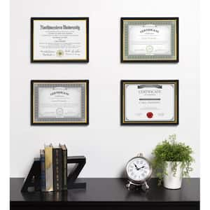 Corporate Document 8.5 in. x 11 in. Black Picture Frames (Set of 12)