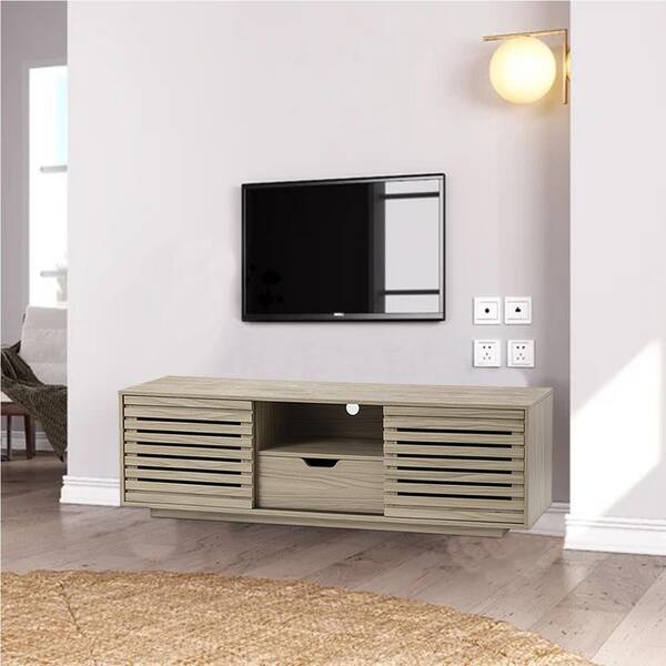 CONRAD 2 DOOR SLATTED CONSOLE  NATURAL GRAIN – Living By Design
