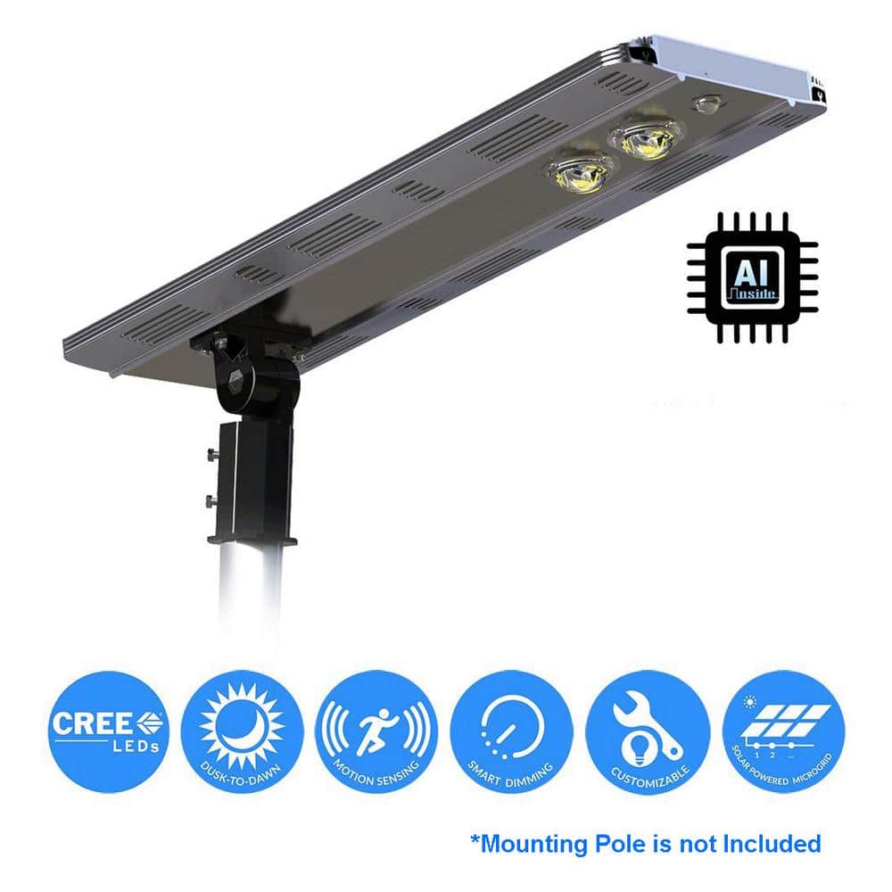 AI SMART 3200 Lumens Brown Solar Power Motion Activated Outdoor Integrated 