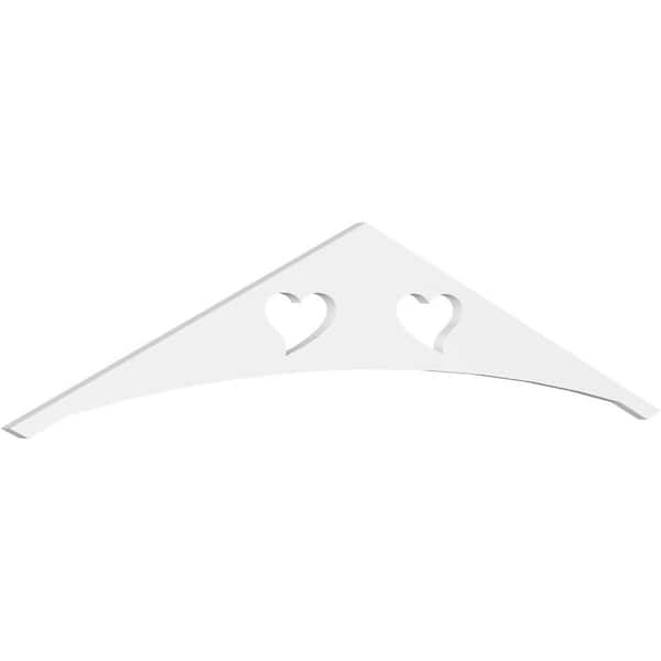 Ekena Millwork 1 in. x 72 in. x 15 in. (5/12) Pitch Winston Gable Pediment Architectural Grade PVC Moulding