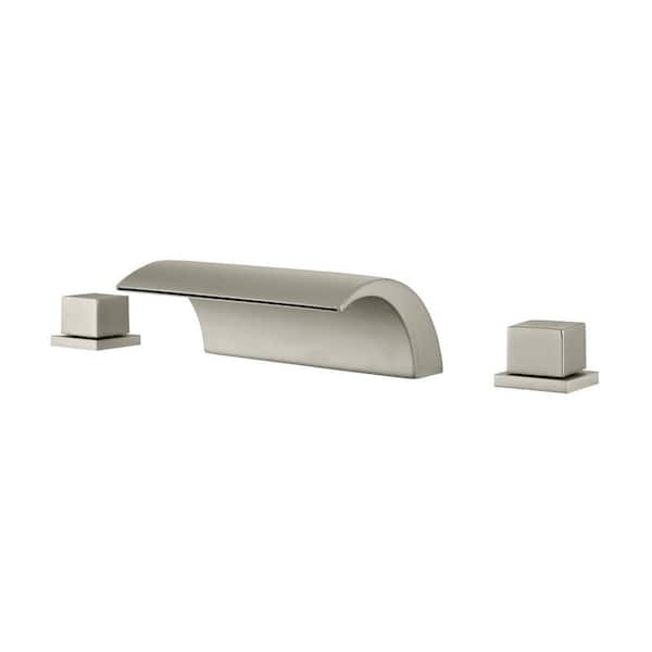 8 in. Widespread Double Handle Bathroom Faucet in Nickel