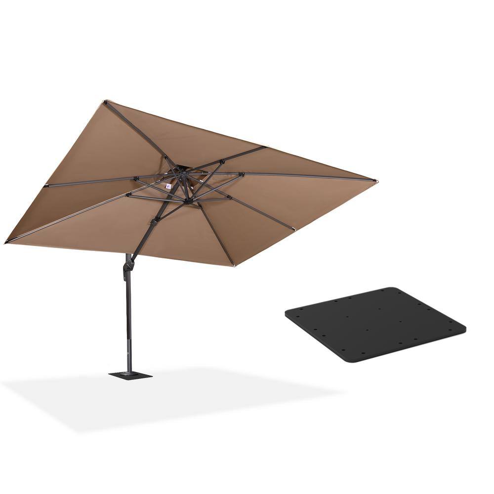 PURPLE LEAF 9 ft. x 12 ft. 2Tier Aluminum Cantilever 360° Rotation