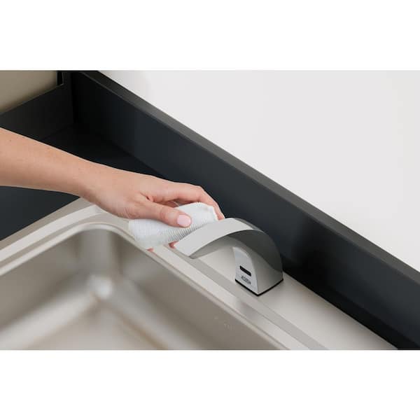 AquaSense Single Hole Sensor Faucet with Gear-Driven Ceramic Cartridge, Connector Wire for Hardwire Install, Chrome