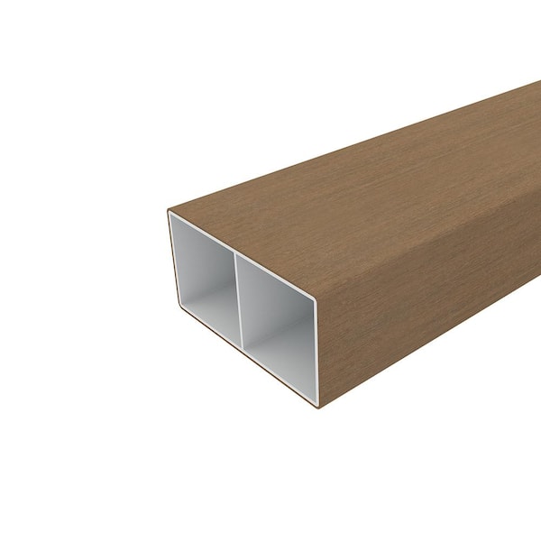 NewTechWood Alusions 2 in. x 4 in. x 144 in. Coextruded Peruvian Teak Wood Composite Aluminum Beams