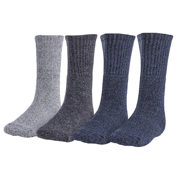 FIRM GRIP Men's Large Poly/Cotton Work Socks (4-Pack)