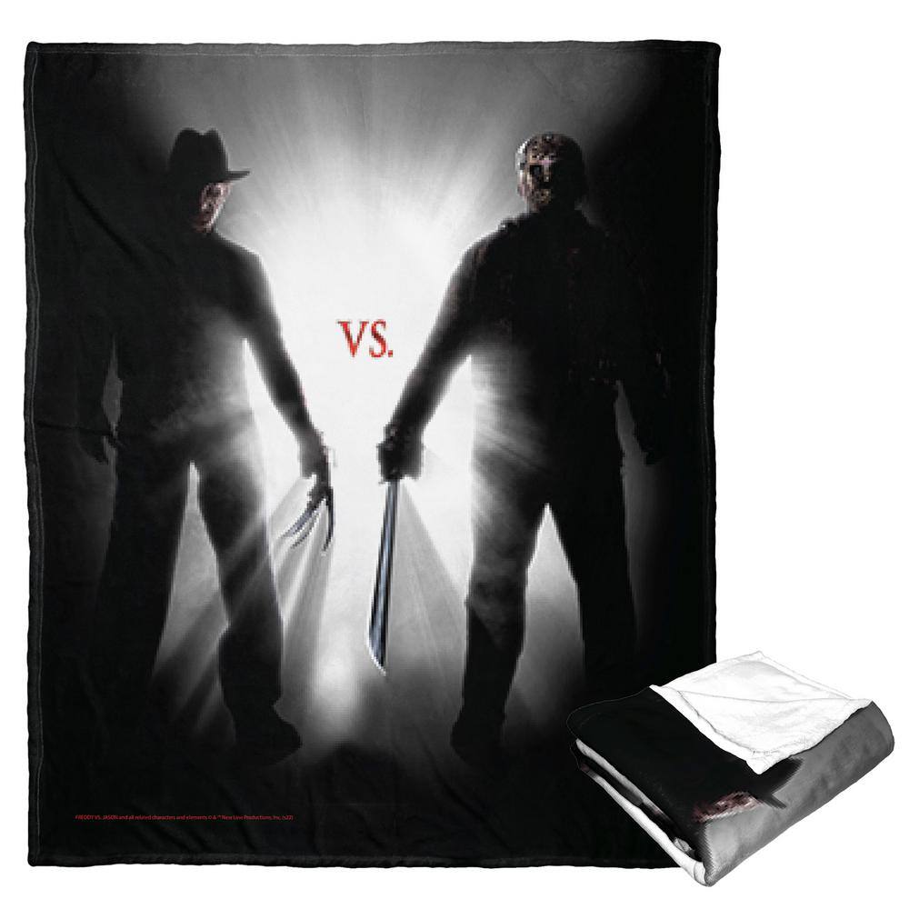 THE NORTHWEST GROUP Freddy Vs Jason Silk Touch Multi-Colored Throw Blanket Ultimate Slasher Multi-Colored Throwdown