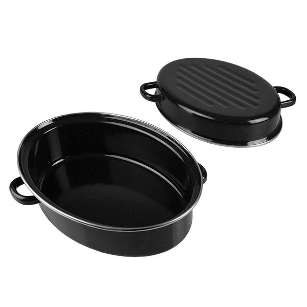Ovente Oven Roasting Pan Nonstick Carbon Steel Baking Tray with V