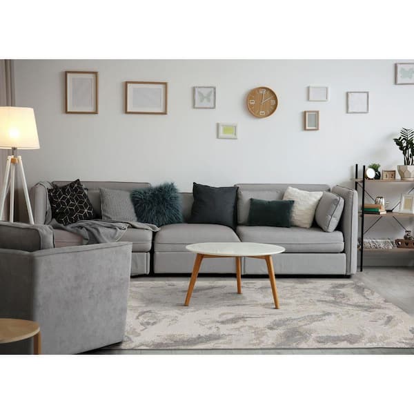 Lirien Collections 8 ft. x 11 ft. Beige Organic Indoor Area Rug