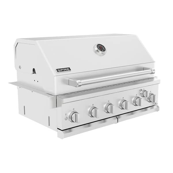 SPIRE 5-Burner Built-In Propane Gas Stone Island Grill in Terra Rosa  860-0032 - The Home Depot