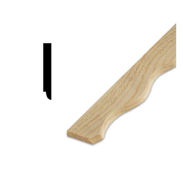 DecraMold DM 458EM 5/16 in. x 2-1/8 in. Pine Trim Embed Scallop Moulding