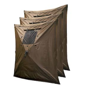 Quick Screen Hub Brown Fabric Wind and Sun Panels Accessory Only (6-Pack)