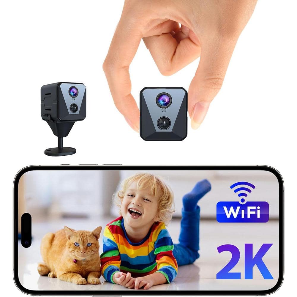 Ahfiwaso Indoor Hidden Mini Security Camera with 100 Days Battery Life Cloud SD Storage Clear Night Vision AI Motion Detection 27CSA04 2018 The Home Depot