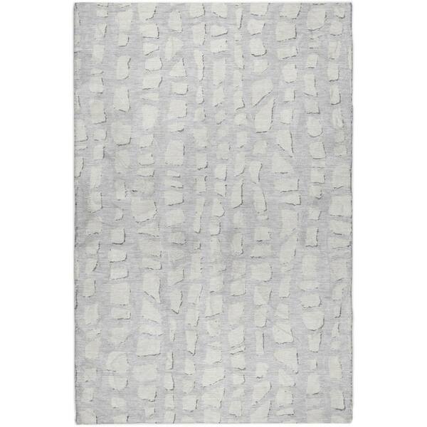 Dream Shag Premium Machine Washable Abstract ADS754 Silver 5 ft. x 7 ft. 6 in. Area Rug