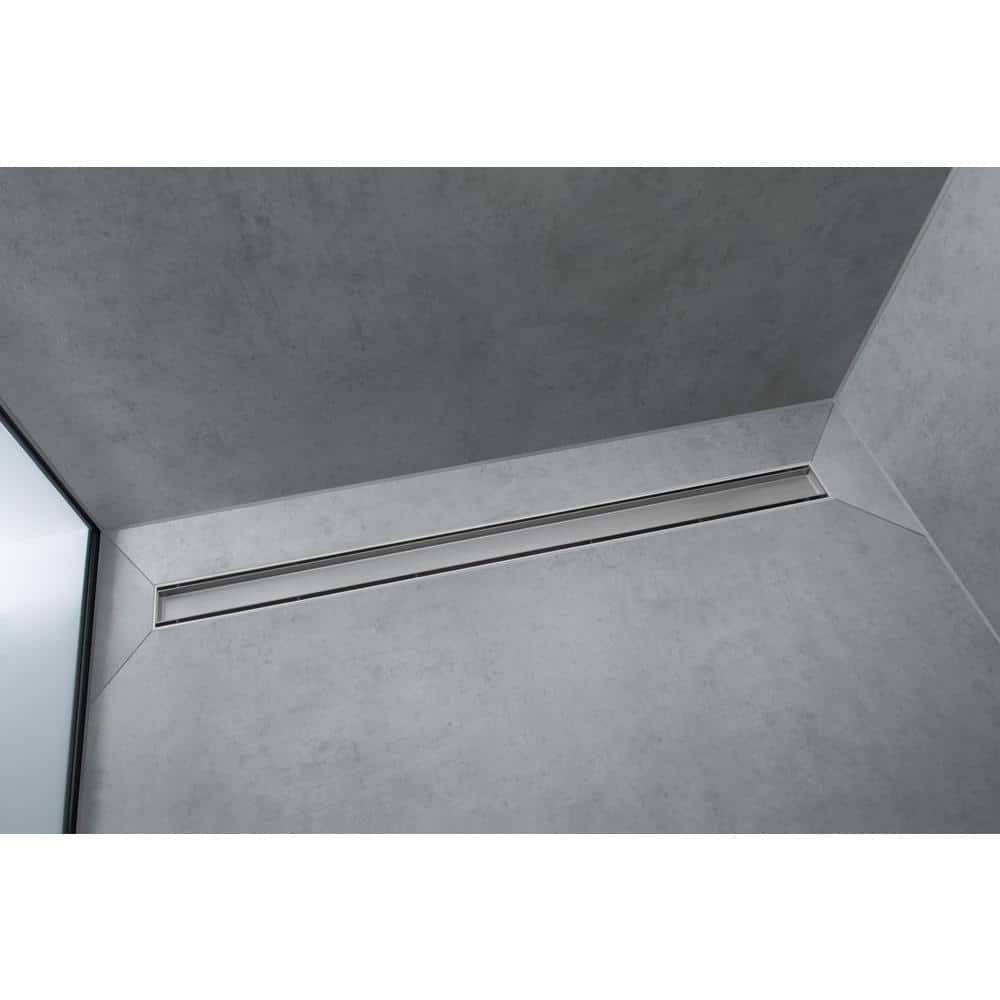 Hansgrohe Chrome Stainless Steel Linear Shower Drain with Adjustable Frame