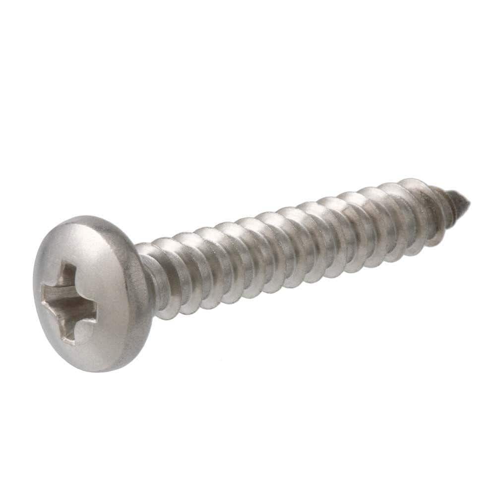 #8-15 Thread Size Zinc Plated Pan Head 5/8 Length Steel Sheet Metal Screw Phillips Drive Pack of 100 Type A 