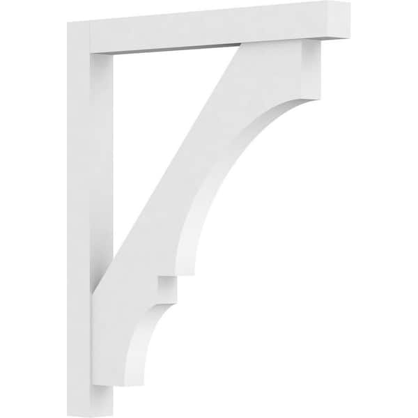 Ekena Millwork Standard Balboa 3 in. W x 36 in. H x 36 in. D Signature Urethane Polyurethane Bracket With Block Ends