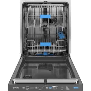 Profile 24 in. Built-In Top Control Dishwasher in Black Stainless with Stainless Tub, UltraFresh, 42 dBA