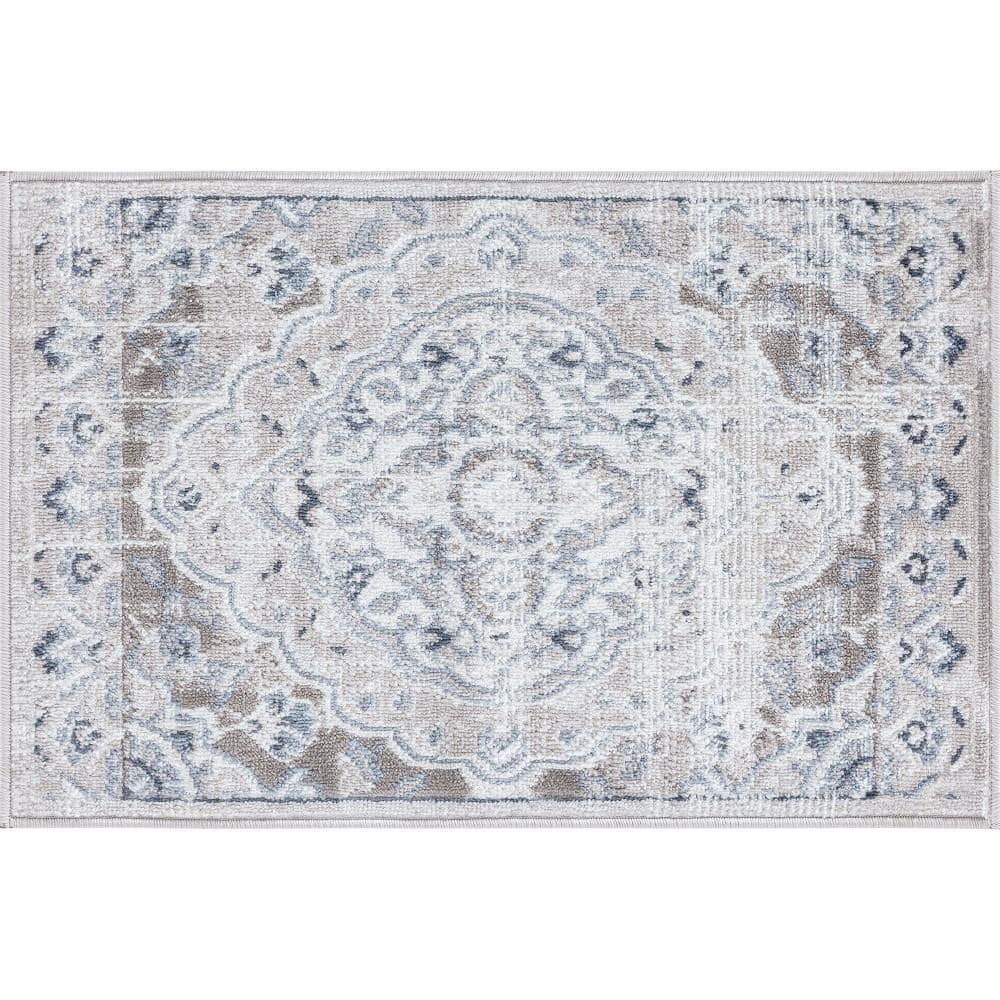 Nexus Reversible Gray Synthetic 2x3 Rectangular Rug