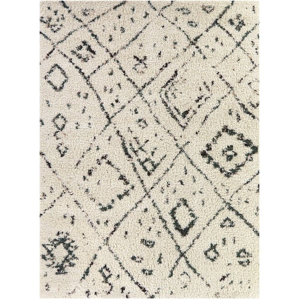 Simeon Cream 7 ft. 10 in. x 10 ft. Boho Area Rug