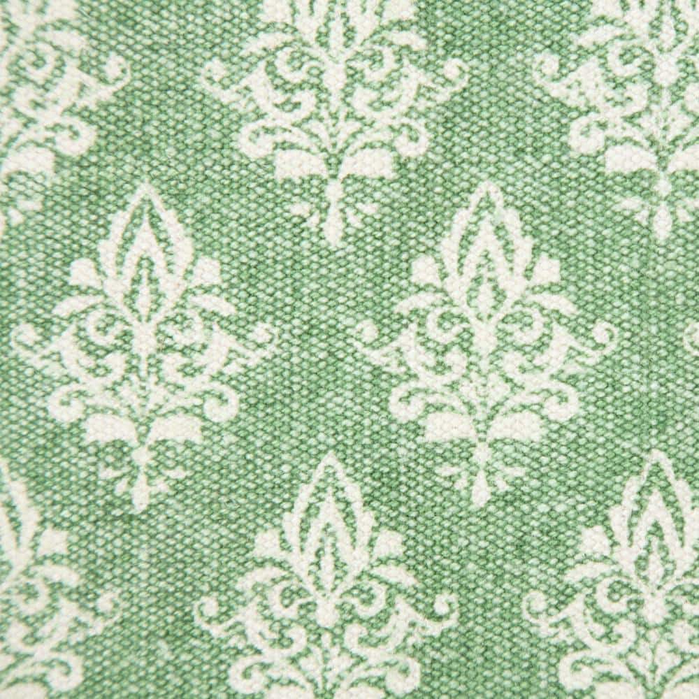Fantasy Green Cotton Textured 20" Square Throw Pillow Set