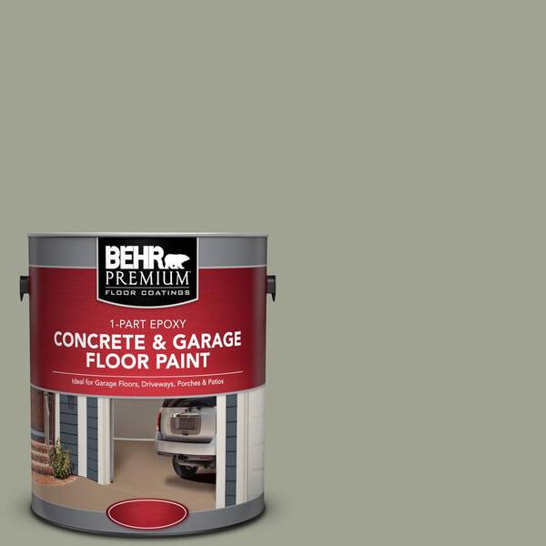 BEHR Premium 1 gal. #PFC-38 Elemental Green 1-Part Epoxy Satin Interior/Exterior Concrete and Garage Floor Paint