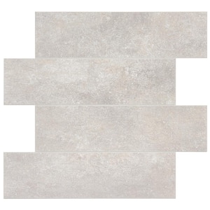 Macadam Gray Stone 11.81 in. x 10.82 in. 3.5mm Stone Peel and Stick Backsplash Tiles (8pcs/7.12 sq.ft Per Case)
