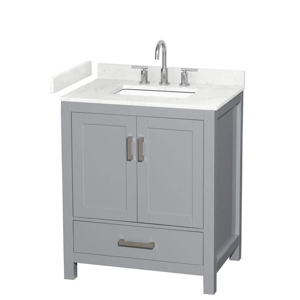 Sheffield 30 in. Single Freestanding Gray Bath Vanity with Top price history on PriceWatchPro