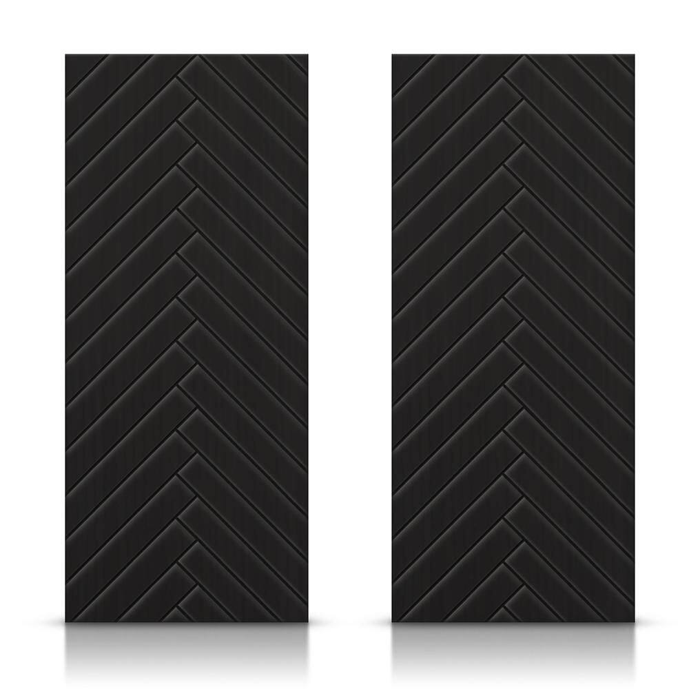 60 in. x 84 in. Hollow Core Black Painted Composite MDF Interior Double Closet Sliding Doors price history on PriceWatchPro