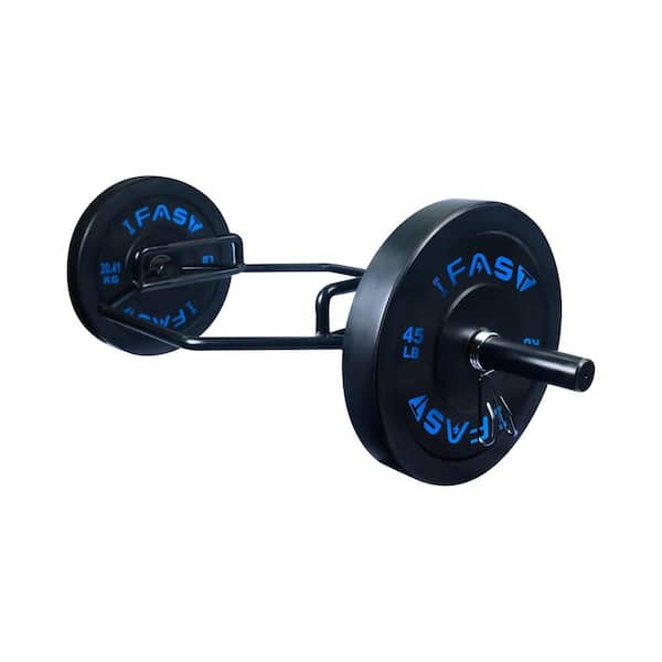 Tidoin 45 lbs. Hex Bar Weights Set Trap Bar Olympic Bumper Weight Plates Set for Squats, Dead Lift, Shrugs Power Pulls