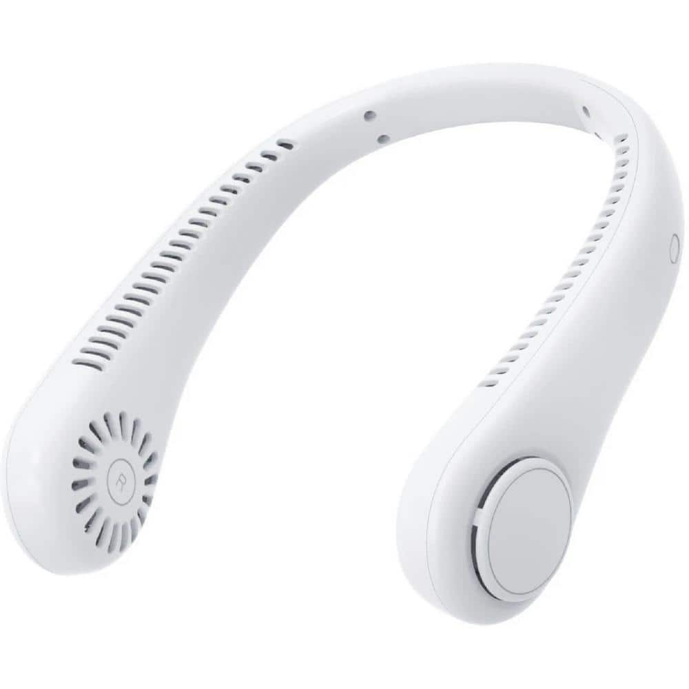7.88 in. 3-Fan Speeds Personal Fan Bladeless Portable Hand Free 360° Cooling Airflow, Wearable Quite Neck Fan in White price history on PriceWatchPro