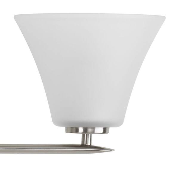Progress Lighting Bravo Collection 12-Light Brushed Nickel Etched Glass Modern Chandelier Light
