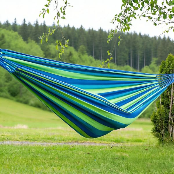 hcman 12 ft. Heavy-Duty Fabric Large Hammock for Tree, Outdoor