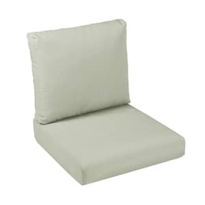 22.5 in. x 22.5 in. x 5 in. (2-Piece) Deep Seating Outdoor Dining Chair Cushion in Sunbrella Revive Stem