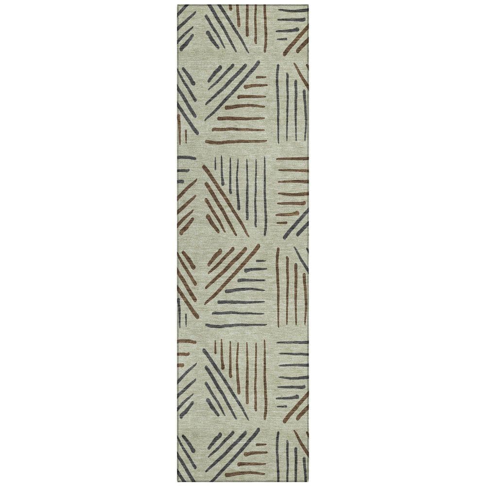 Chantille Machine Washable Indoor/Outdoor Abstract ACN2413 Celery 2 ft. x 7 ft. Runner Rug price history on PriceWatchPro