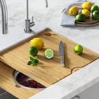 KRAUS 12 in. Solid Bamboo Workstation Kitchen Sink Cutting Board  KCB-WS103BB - The Home Depot