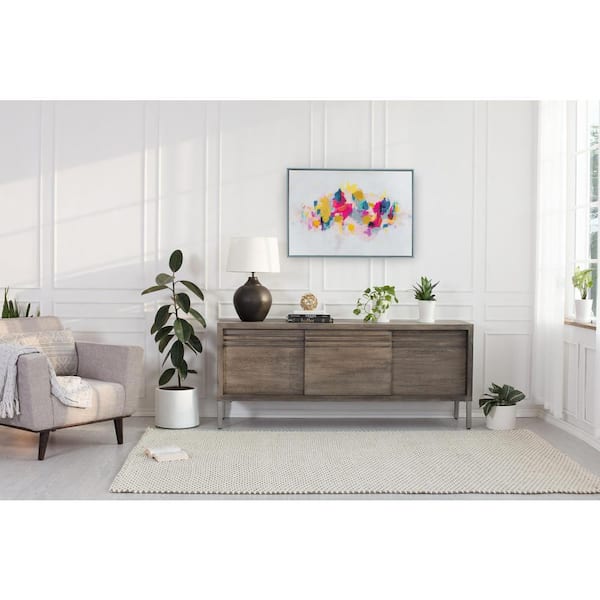 Honeycomb Gray and Ivory 5 ft. x 8 ft. Jute Area Rug