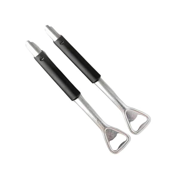 Adjustable Stainless Steel Jar and Bottle Opener Set with Gripper Pad for Seniors Arthritis Easy Lid Removal