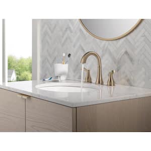 Faryn 8 in. Widespread Double Handle Bathroom Faucet in Champagne Bronze