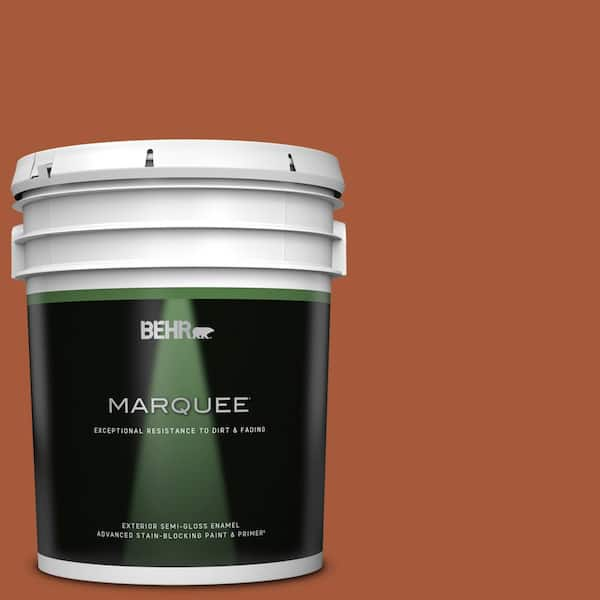 BEHR MARQUEE 5 gal. #S-H-240 Falling Leaves Semi-Gloss Enamel Exterior Paint & Primer