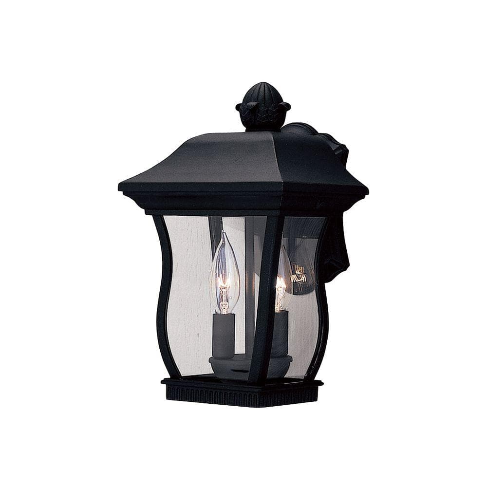 Black Aluminum and Steel Outdoor Dimmable Lantern Sconce