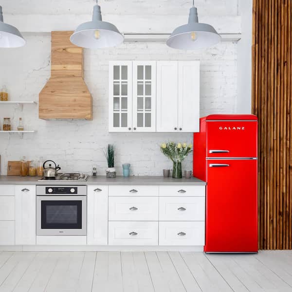 Galanz 22 in. 7.6 cu. ft. Retro Top Freezer Refrigerator