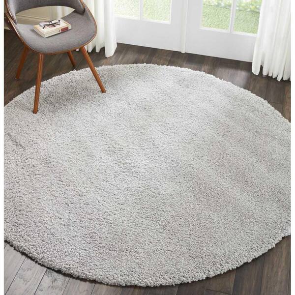 Nourison Malibu Silver 8 Ft X Contemporary Round Area Rug 397539 The Home Depot Nourison Malibu Silver 8 Ft X, Contemporary Round Rugs