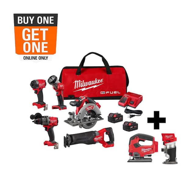 M18 FUEL 18-Volt Lithium-Ion Brushless Cordless Combo Kit (5-Tool) with M18 FUEL Jig Saw and Compact Router