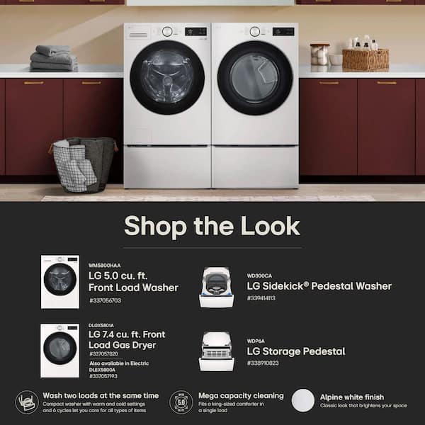 Have a question about LG 5.0 cu. ft. Stackable SMART Front Load