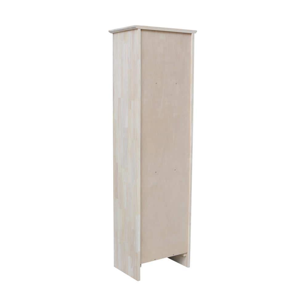 Traditional Shaker Solid Wood Bookcase in Classic Brown
