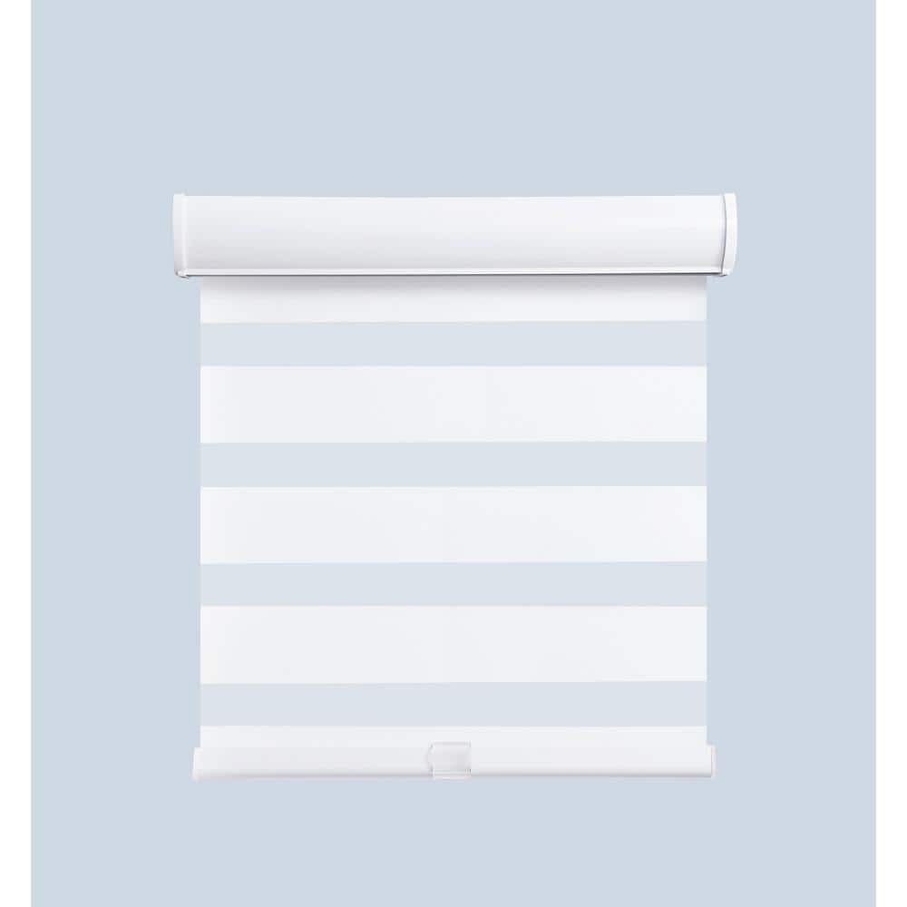Pre-Cut White Cordless Light Filtering Layered Roller Shade 41 in. W x 72 in. L price history on PriceWatchPro
