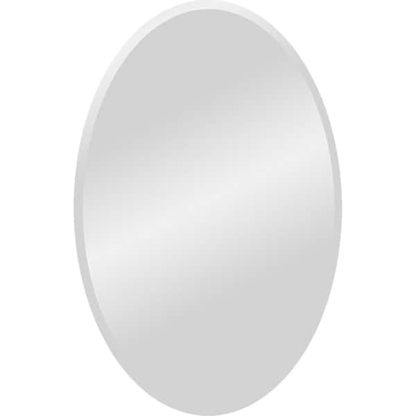 NOTRE DAME DESIGN Medium Oval Shatter Resistant Mirror (24 in. H x 36 in. W)