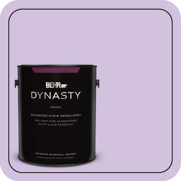 BEHR DYNASTY 1 gal. #650A-3 Fresh Heather Eggshell Enamel Interior Stain-Blocking Paint & Primer